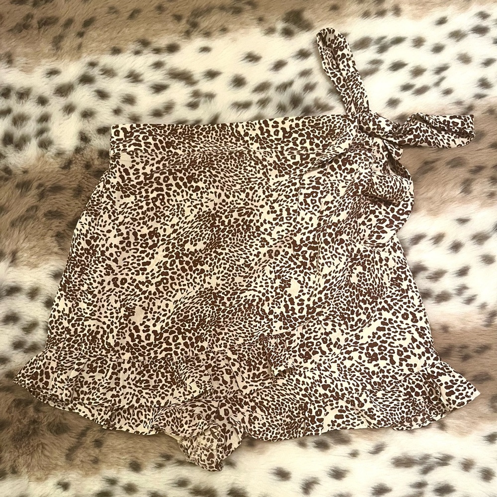 Leopard Print Skort